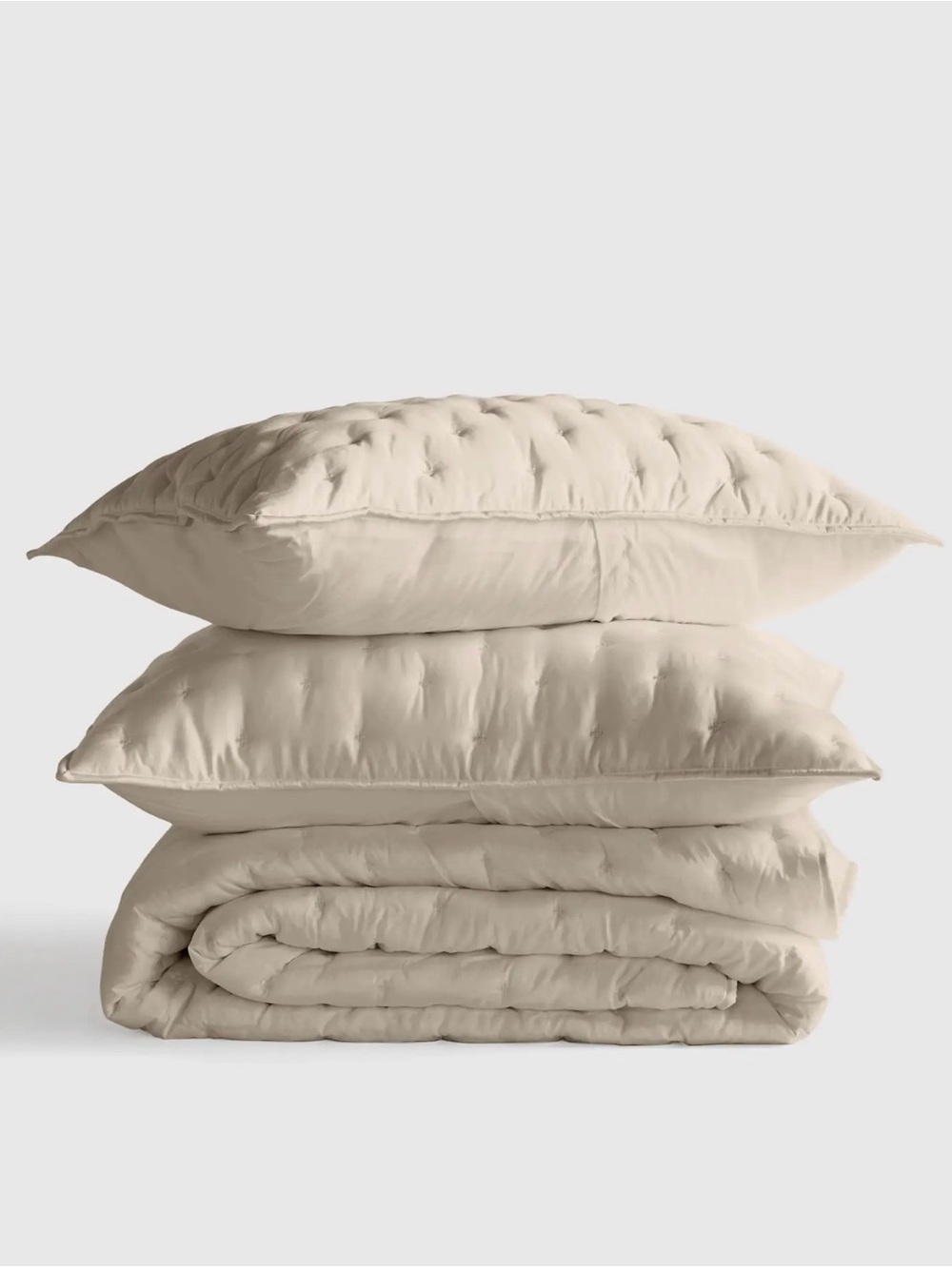 Luxury King/Cal King Sand Bamboo Dream Quilt - Set - Retail $204